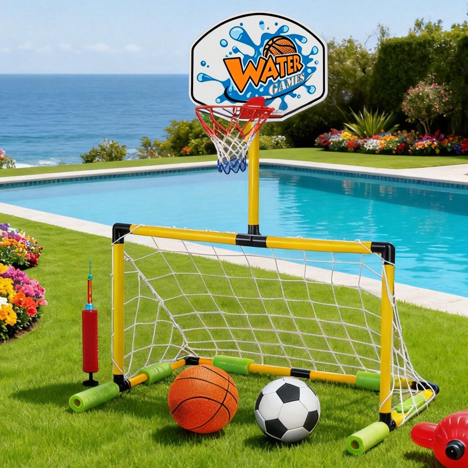 Pool Basketball Hoop 2-in-1 So - Basketball Arcade Game review and price