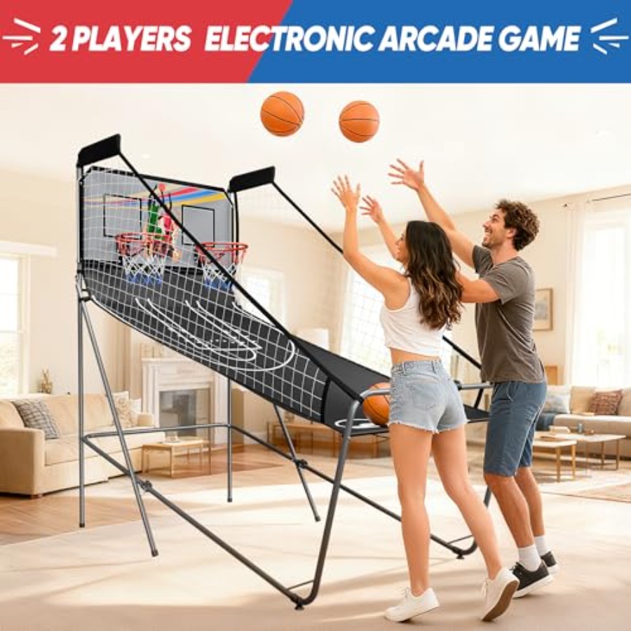 Indoor foldable 2-player elect - Basketball Arcade Game review and price