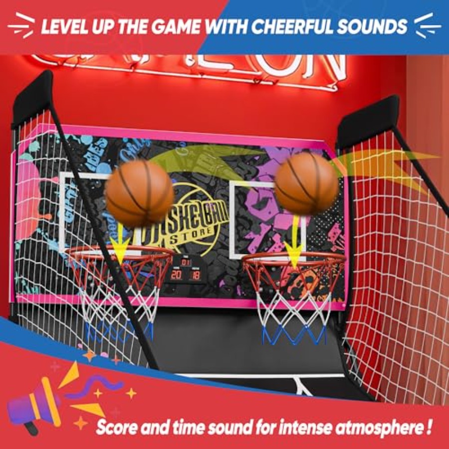 Indoor foldable 2-player elect - Basketball Arcade Game review and price