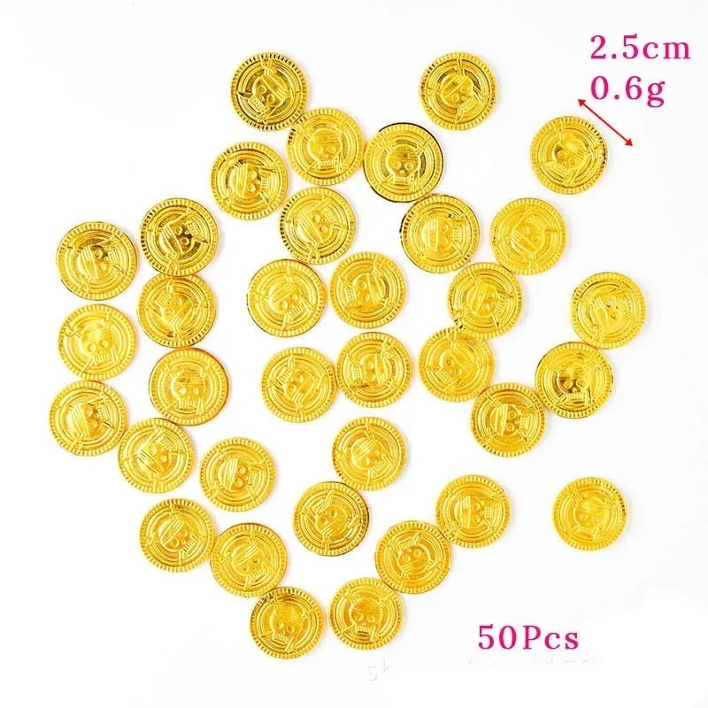 50Pcs Pirate Gold Coins Plasti - Arcade Game Coin review and price