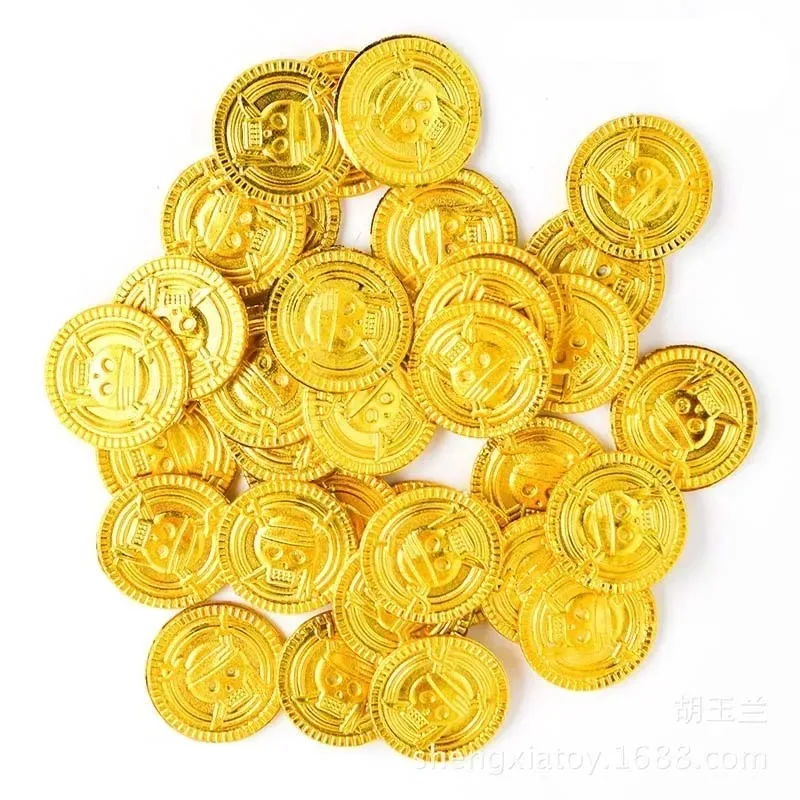50Pcs Pirate Gold Coins Plasti - Arcade Game Coin review and price