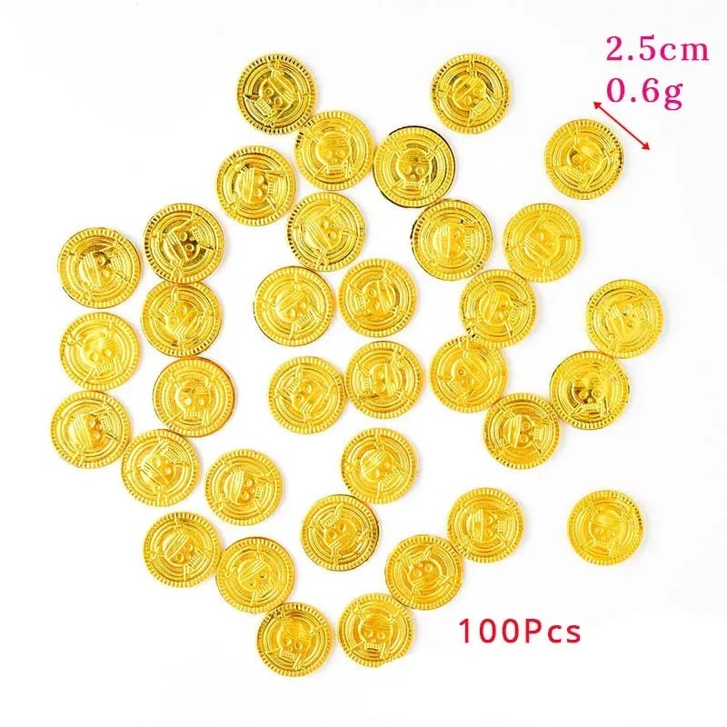 50Pcs Pirate Gold Coins Plasti - Arcade Game Coin review and price